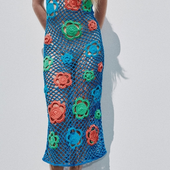 Floral Crochet Dress Limited Edition Zara - Picture 10 of 13